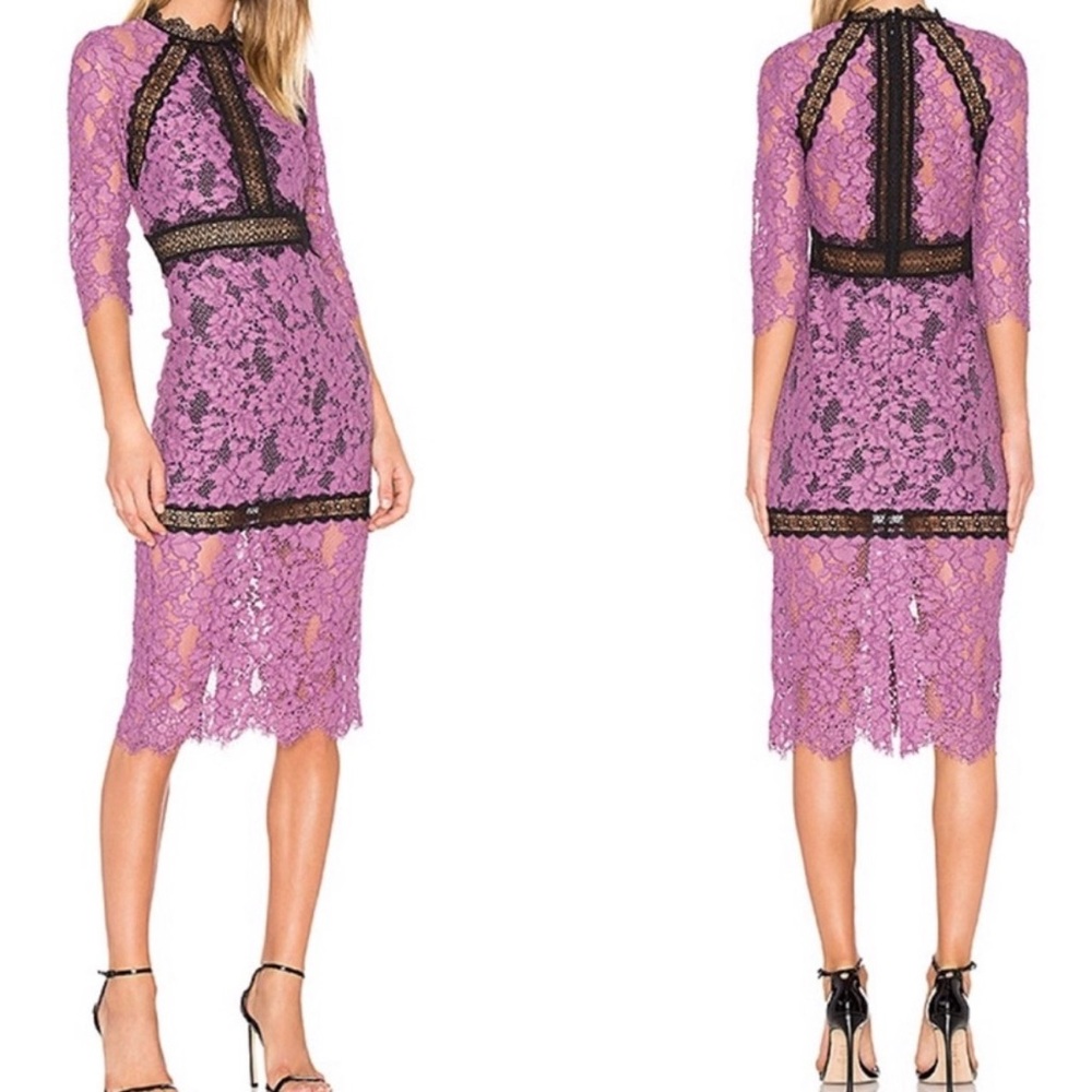 Alexis purple lace orchid Marissa midi dress XS